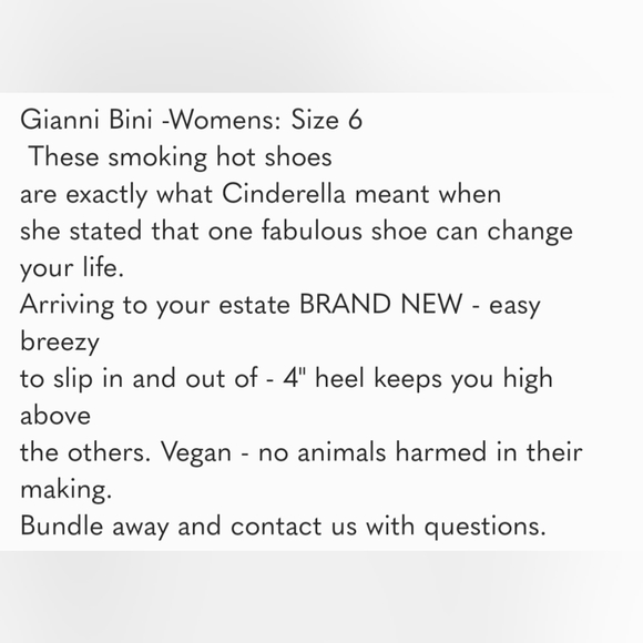 Gianni Bini High Heel Sparkly Silver glitter mules shoes Rhinestone Cinderella 6 - Picture 3 of 3